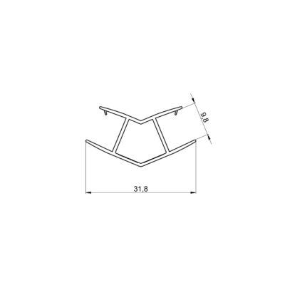 SP124 - Glass Partitions Connector