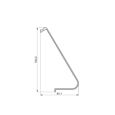 SP85 - Profil de couvercle d'éclairage